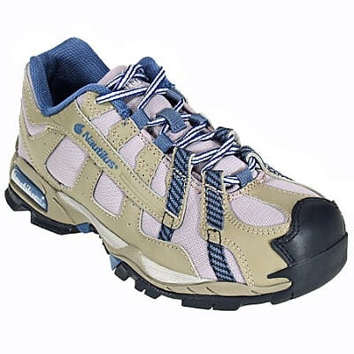 Nautilus Safety Footwear Women's Alloy Toe ESD Athletic Work Shoe Tan/Blue - N1354