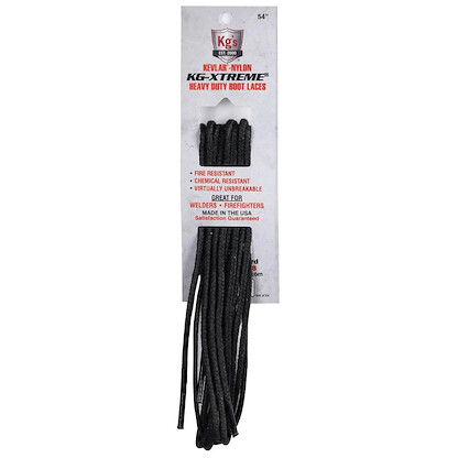KG's Boot Guard 108" Extreme Heavy Duty Kevlar Laces Black (1 pair) - 2108