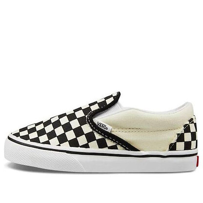 VANS Unisex Toddlers' Classic Slip-On Checkerboard Shoe Black/White - VN000EX8BWW