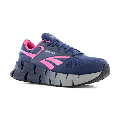 Reebok Work Women's  FloatZig Composite Toe Athletic Work Sneaker Blue and Pink - RB309