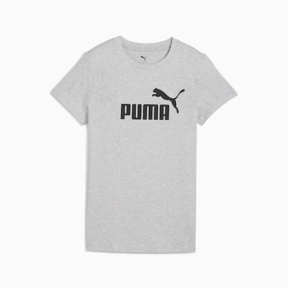 PUMA Women's Essentials Logo T-Shirt Light Gray Heather - 68795404