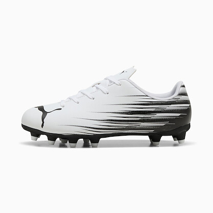 PUMA Unisex Kids' ATTACANTO II Firm Soccer Cleats White/Black - 10849602