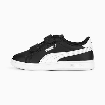 PUMA Unisex Little Kids' Smash 3.0 Playdate Velcro Sneaker Black/White - 39203303