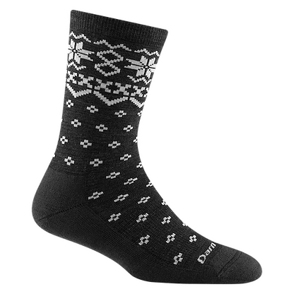Darn Tough Women's Shetland Crew Lightweight Lifestyle Sock Charcoal - 6088-CHARCOAL