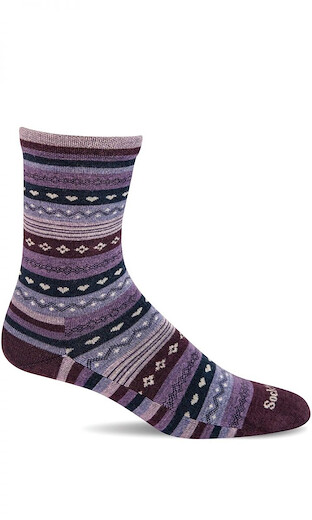 Sockwell Women's Forever Fairisle Essential Comfort Socks Blackberry - LD236W-340