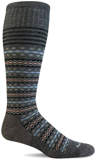 Sockwell Women's Mini Fairisle Moderate Graduated Compression Socks Charcoal - SW166W-850