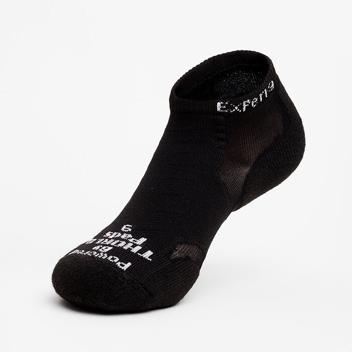 Thorlo Unisex Experia TECHFIT Light Cushion Low Cut Socks Black on Black - XCCU-066