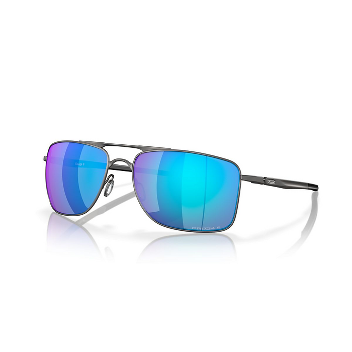 Oakley Men's Gauge 8 Sunglasses Matte Gunmetal/Prizm Sapphire Polarized (62 mm) - 0OO4124-412406 62