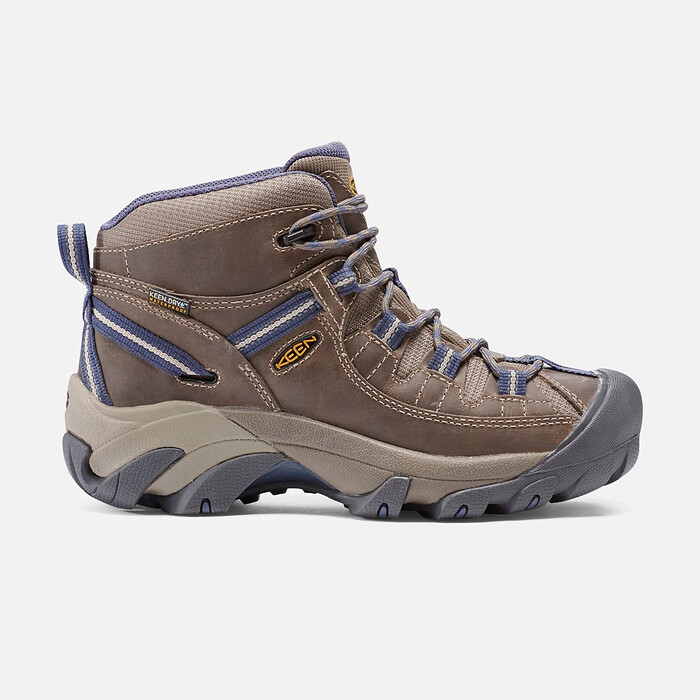 KEEN Women's Targhee II Mid Waterproof Hiking Boot Goat/Crown Blue - 1016581