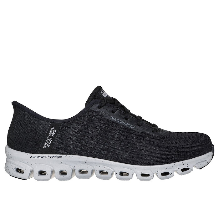 Skechers Women's Slip-ins: Waterproof Glide-Step Hands Free Shoe Black/Grey - 104571-BKGY