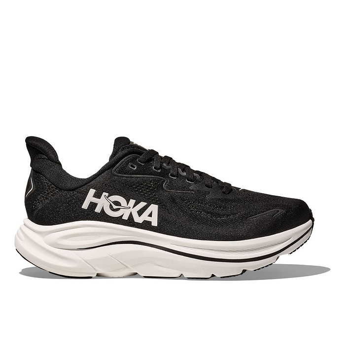 HOKA Men's Clifton 10 Running Shoes Black/White - 1162030-BWHT