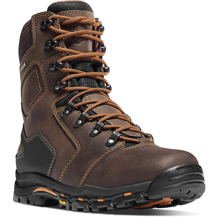 DANNER WORK Men's 8" Vicious Composite Toe Waterproof Work Boot Brown/Orange - 13868