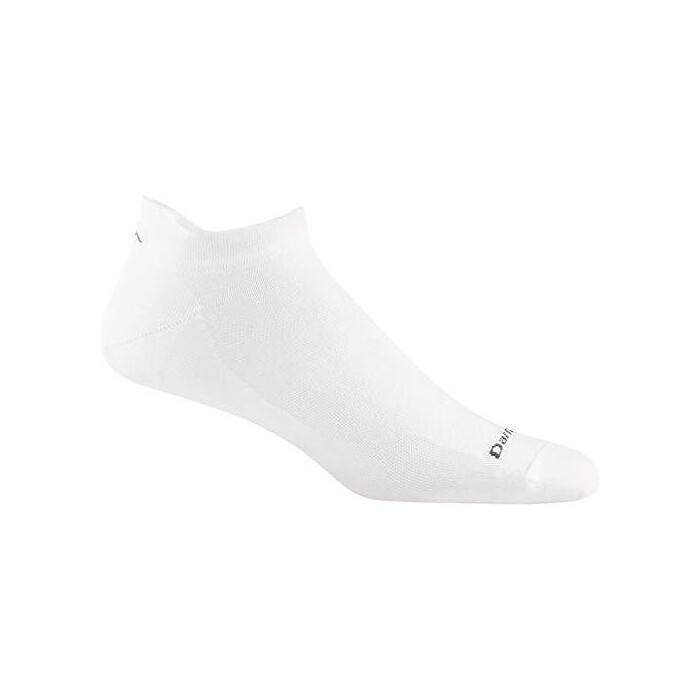 Darn Tough Men's No Show Tab Ultra-Lightweight Running Sock White - 1033-WHITE