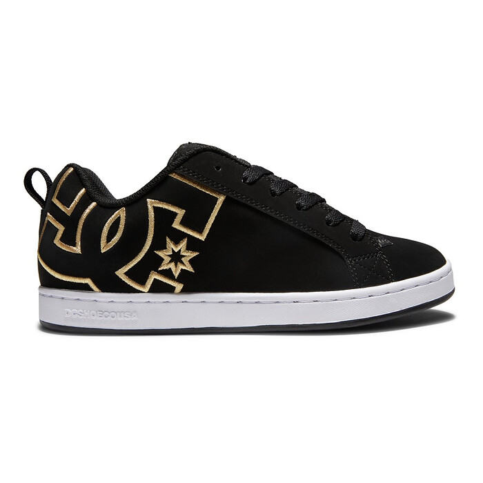 DC Shoes Women's Court Graffik Shoes Black/Gold - 300678-201