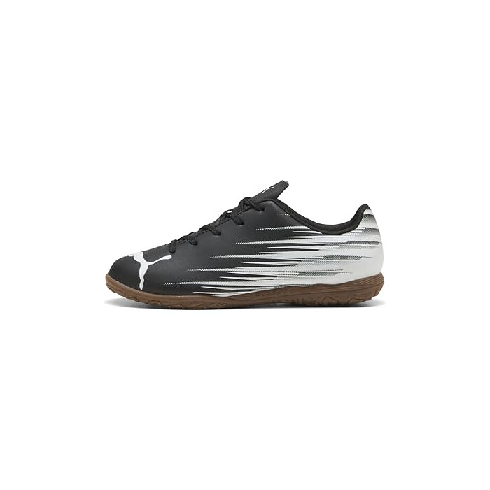 PUMA ATTACANTO Indoor Training Soccer Shoes Sneaker, Black-White AH25, 3.5 US Unisex Big