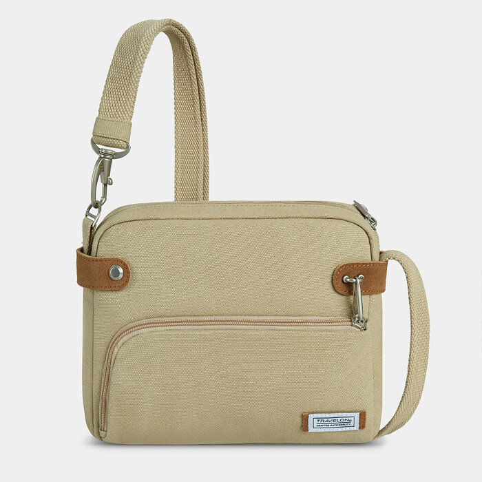 Travelon Anti-Theft Heritage Crossbody Bag Natural - 33071-715