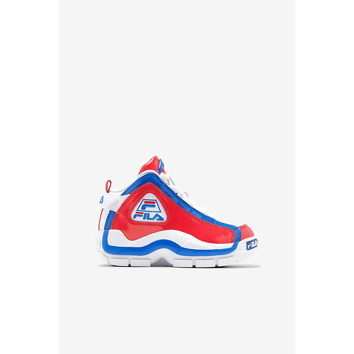FILA Unisex Kids' Grant Hill 2 Basketball Shoes White/Red/Blue - 3BM01294-125