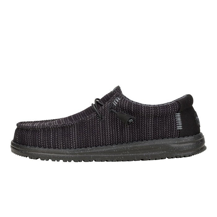 HEY DUDE Shoes Men's Wally Stretch Sox Wide (EE) Black - 42660-001