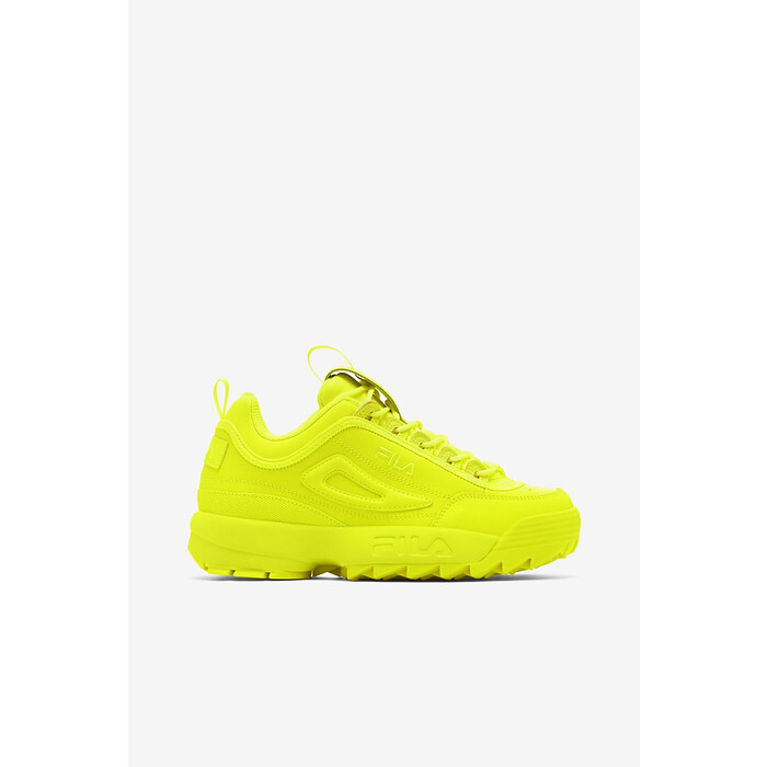 FILA Women's Disruptor II Sneaker Safety Yellow/Safety Yellow/Safety Yellow - 5XM01763-700