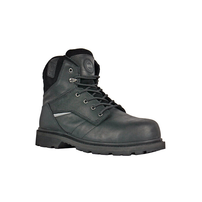 HOSS Men's 6" Carson Composite Toe Work Boot Black Tumbled Leather - 60113