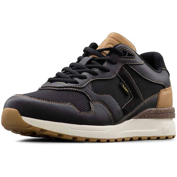 Lee Men's Damien Low-Top Sneaker Black/Tobacco - M000053-0853