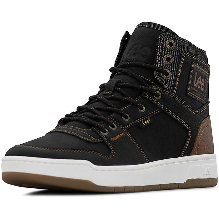 Lee Men's Daybreaker Hi-Top Sneaker Black/British Tan - M000066-0860