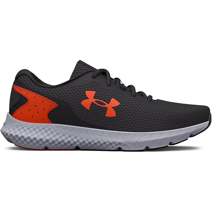 Under Armour Men's UA Charged Rogue 3 Running Shoes Jet Gray/Black/Panic Orange - 3024877-100