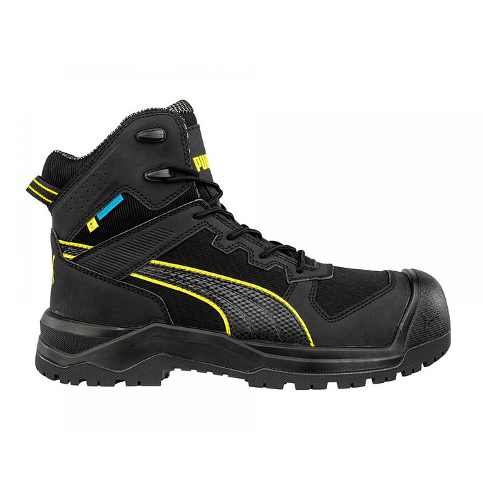 PUMA Safety Men's 6" Rock HD Mid Composite Toe Work Boot Black - 632705