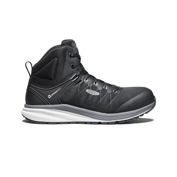 KEEN Utility Men's Vista Energy Mid Carbon-Fiber Toe Work Boots Vapor/Black - 1024588