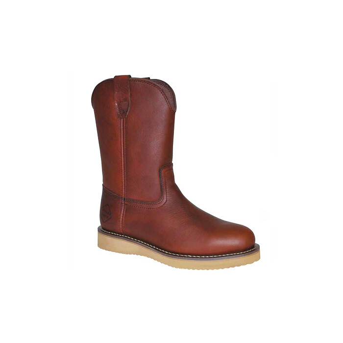 WORK ZONE Men's 10" Soft Toe Pull On Work Boot Dark Brown - N997DBR