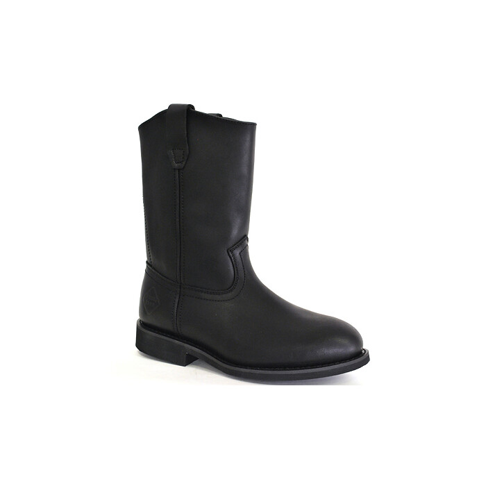 WORK ZONE Men's 10" Steel Toe Pull On Work Boot Black - S998 BLK