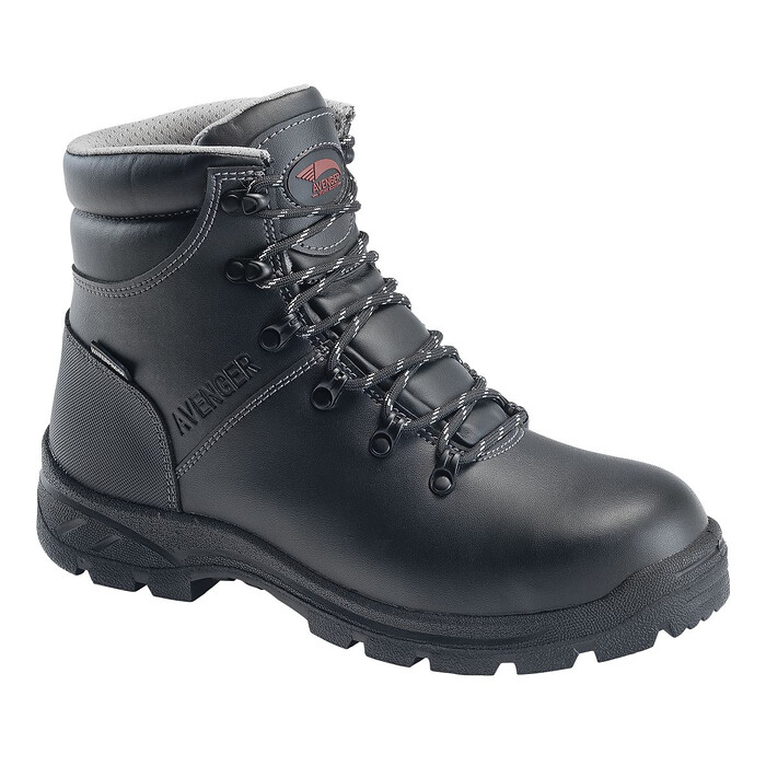 Avenger Men's 6" Builder Steel Toe EH Slip Resistant Waterproof Work Boot Black - A8224