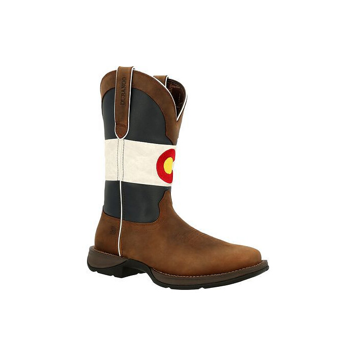 Durango Men's 11" Rebel™ by Durango Western Boot Bark Brown/Colorado Flag - DDB0346