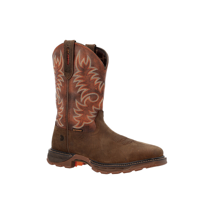 Durango Men's 11" Maverick XP Congnac/Bark Brown Waterproof Steel Toe Work Boot - DDB0546