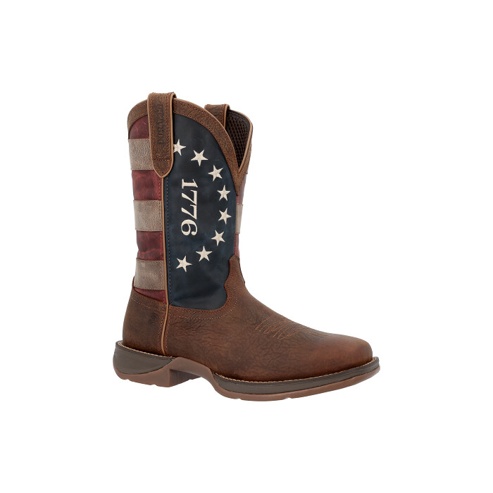 Durango Men's 11" Rebel America 250 Flag Briar Pitstop Western Boot - DDB0566
