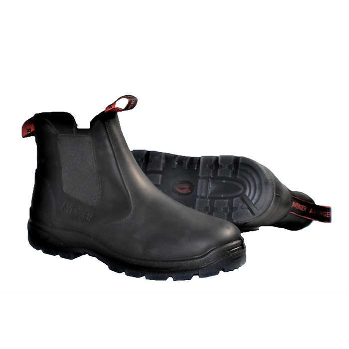 Avenger Men's Black Widow Chelsea Soft Toe EH Work Boot Black - A1701