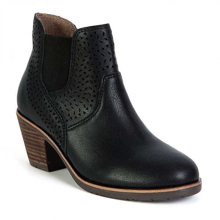 Jambu Women's Veda Ankle Boot Black Leather - J5VDA01