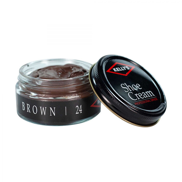 Kelly's Shoe Cream Polish (1.5 oz jar) Brown - KSC-24