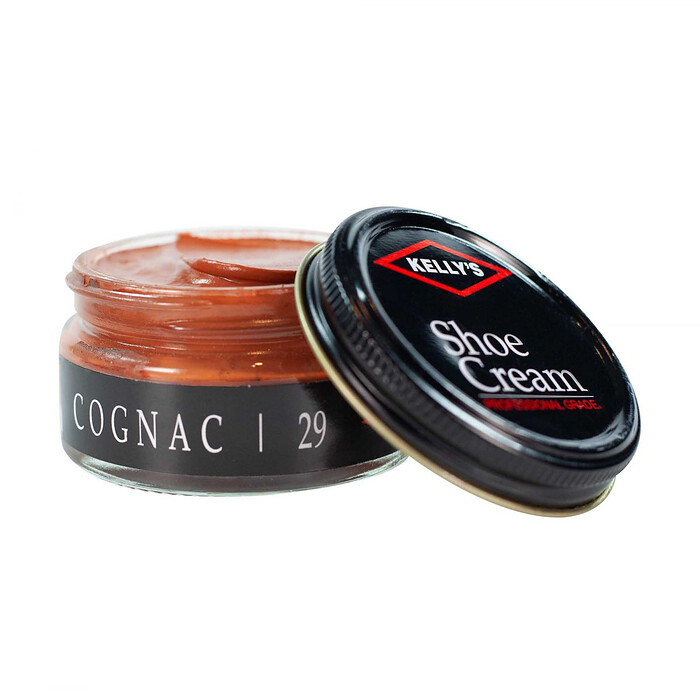 Kelly's Shoe Cream Polish (1.5 oz jar) Cognac - KSC-29