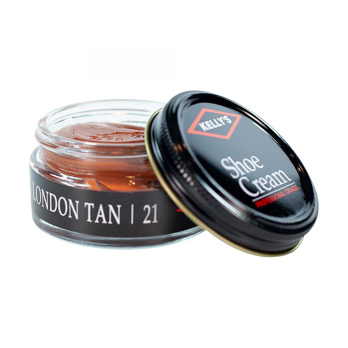 Kelly's Shoe Cream Polish (1.5 oz jar) London Tan - KSC-21