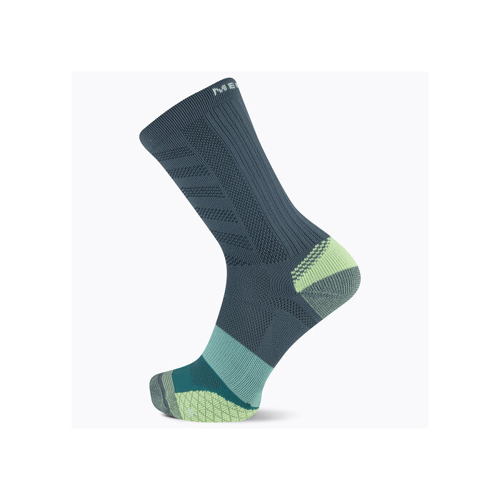 Merrell Unisex Trail Runner Cushioned Crew Socks Heathered Denim (1 pair) - MEA33727C1B4001-HDENM