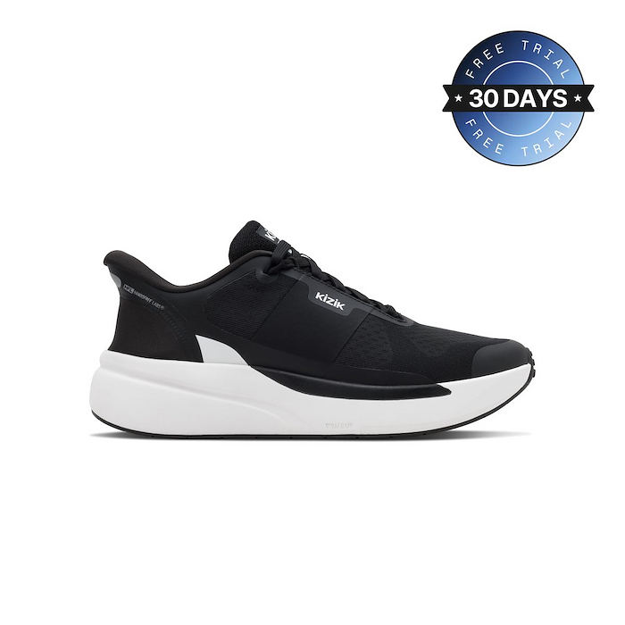 Kizik Men's Freedom Run Running Shoes Black/White - MFRE2607