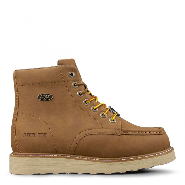 Lugz Work Men's 6" Monterey Steel Toe Work Boot Dark Cashew/Cream - MMONTESTD-2255