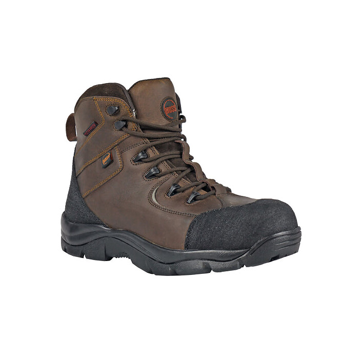HOSS Men's 6" Ridge Composite Toe Waterproof Work Boot Brown Full Grain Leather - 60230