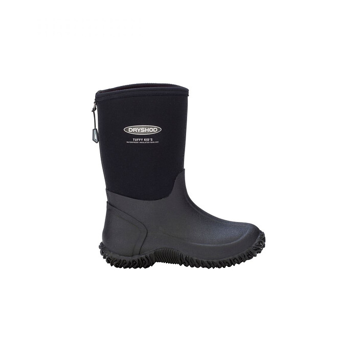Dryshod Kids' Tuffy All Season Outdoor Sport Boot Black/Grey - TUF-KD-BK