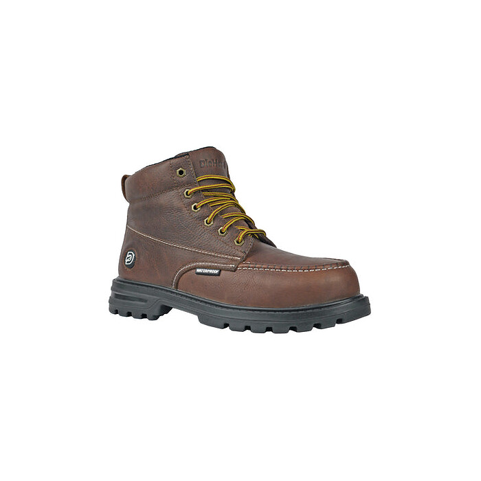 DieHard Footwear Men's Tundra Composite Toe EH Waterproof Work Boot Brown Leather - DH60861