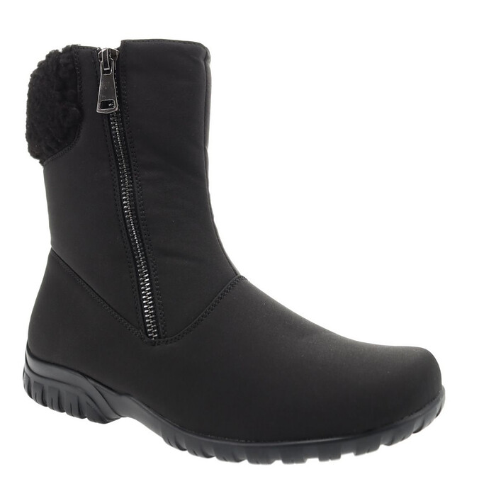 Propet Women's Dani Mid Side-Zip Boot Black Nylon - WBA005NBLK