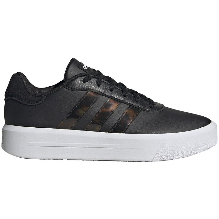 Adidas Women's Court Platform Shoes Core Black/Core Black/White  - HP9433