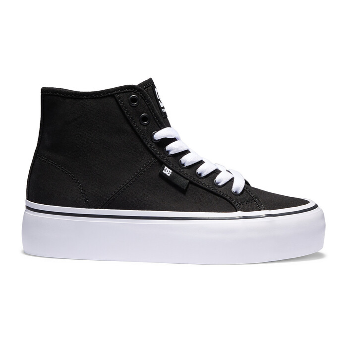 DC Shoes Women's Manual Hi Platform High-Top Shoes Black/White - ADJS300296-BKW