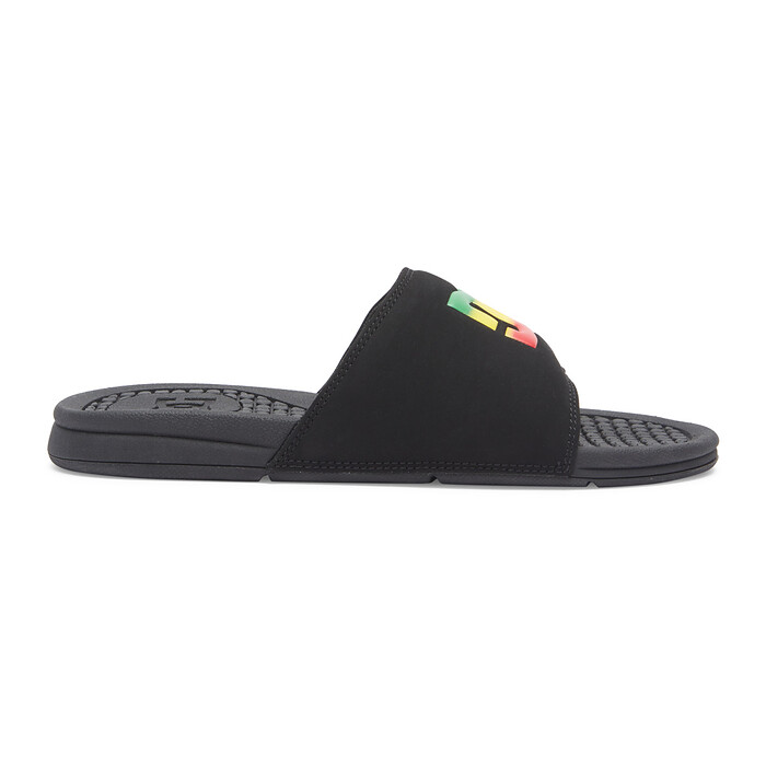 DC Shoes Men's Bolsa Slides Black/Black/Red - ADYL100026-XKKR